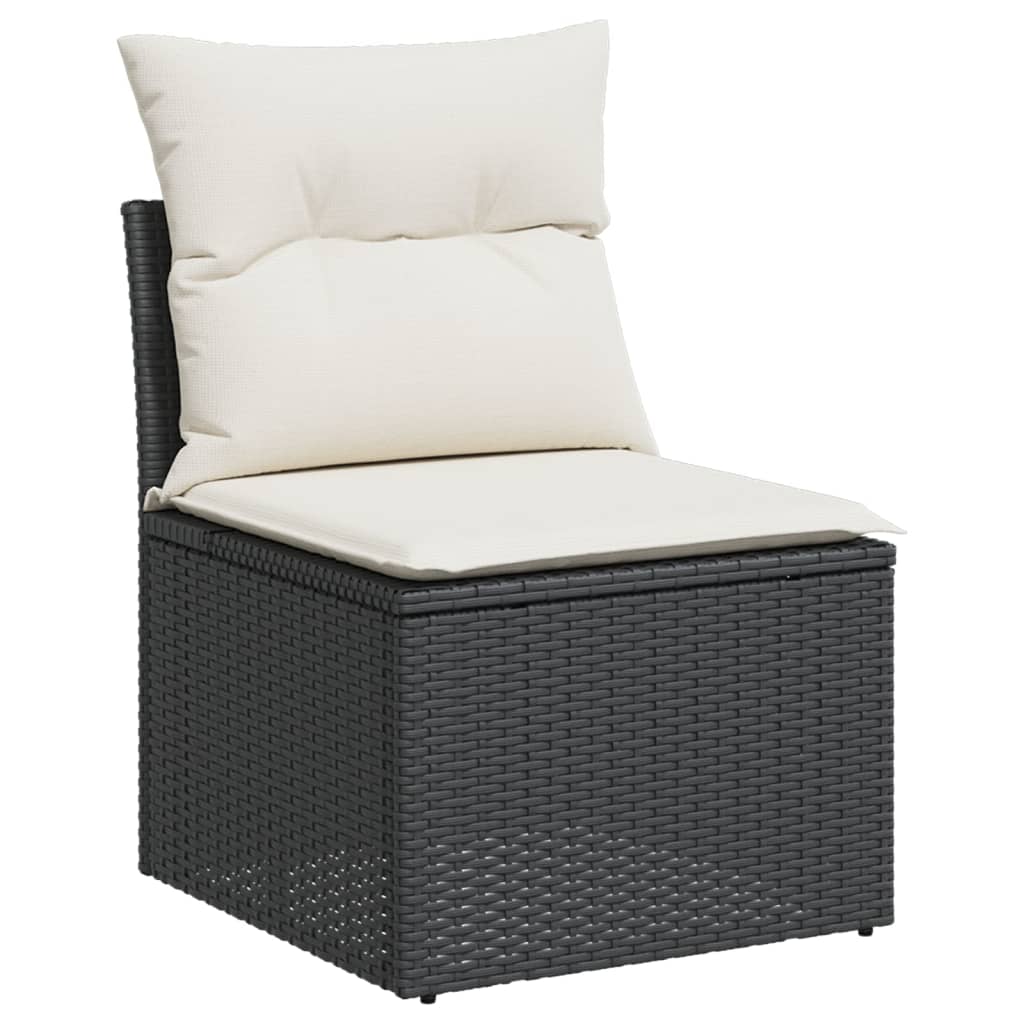 13-dijelni set vrtnih sofa s jastucima poliratan crni