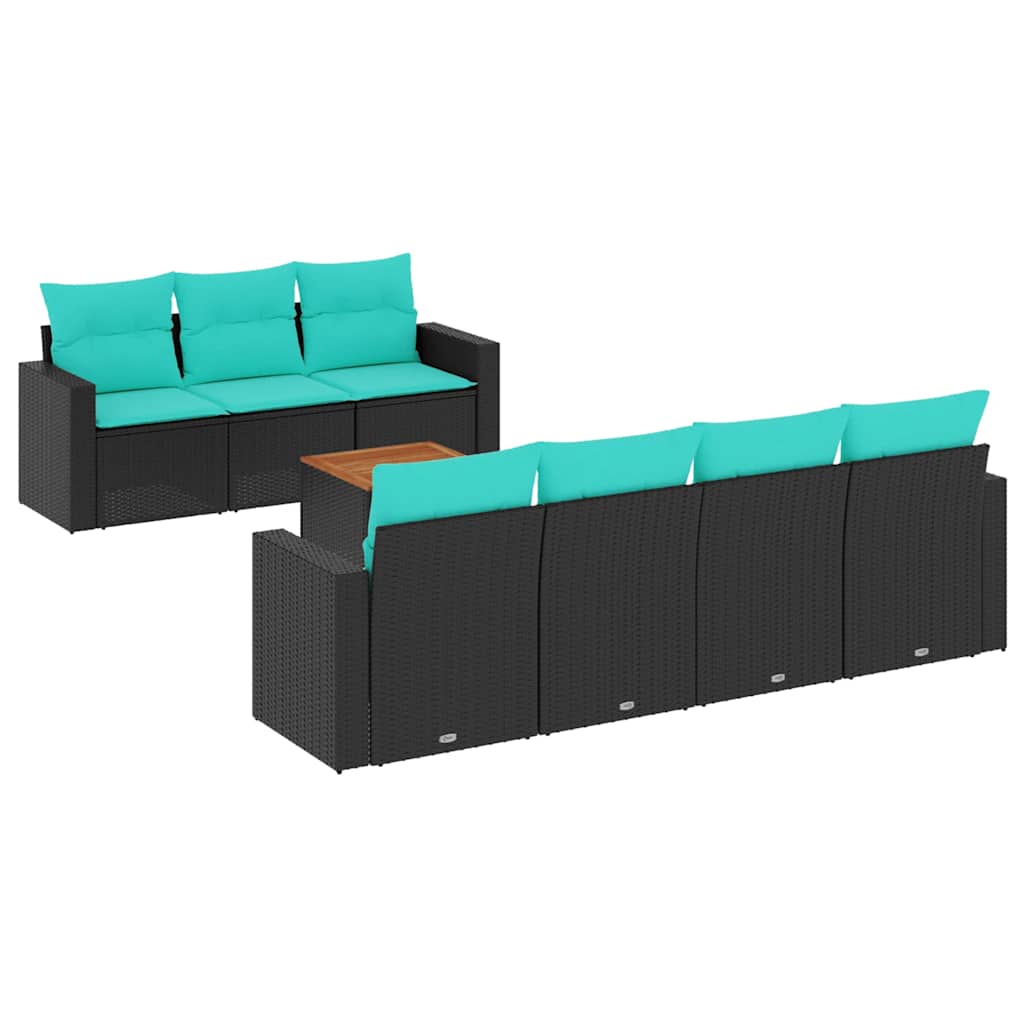 8-dijelni set vrtnih sofa od poliratana s jastucima
