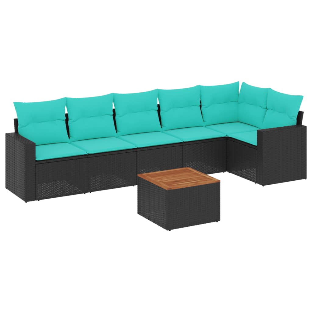 7-dijelni set vrtnih sofa od poliratana s jastucima