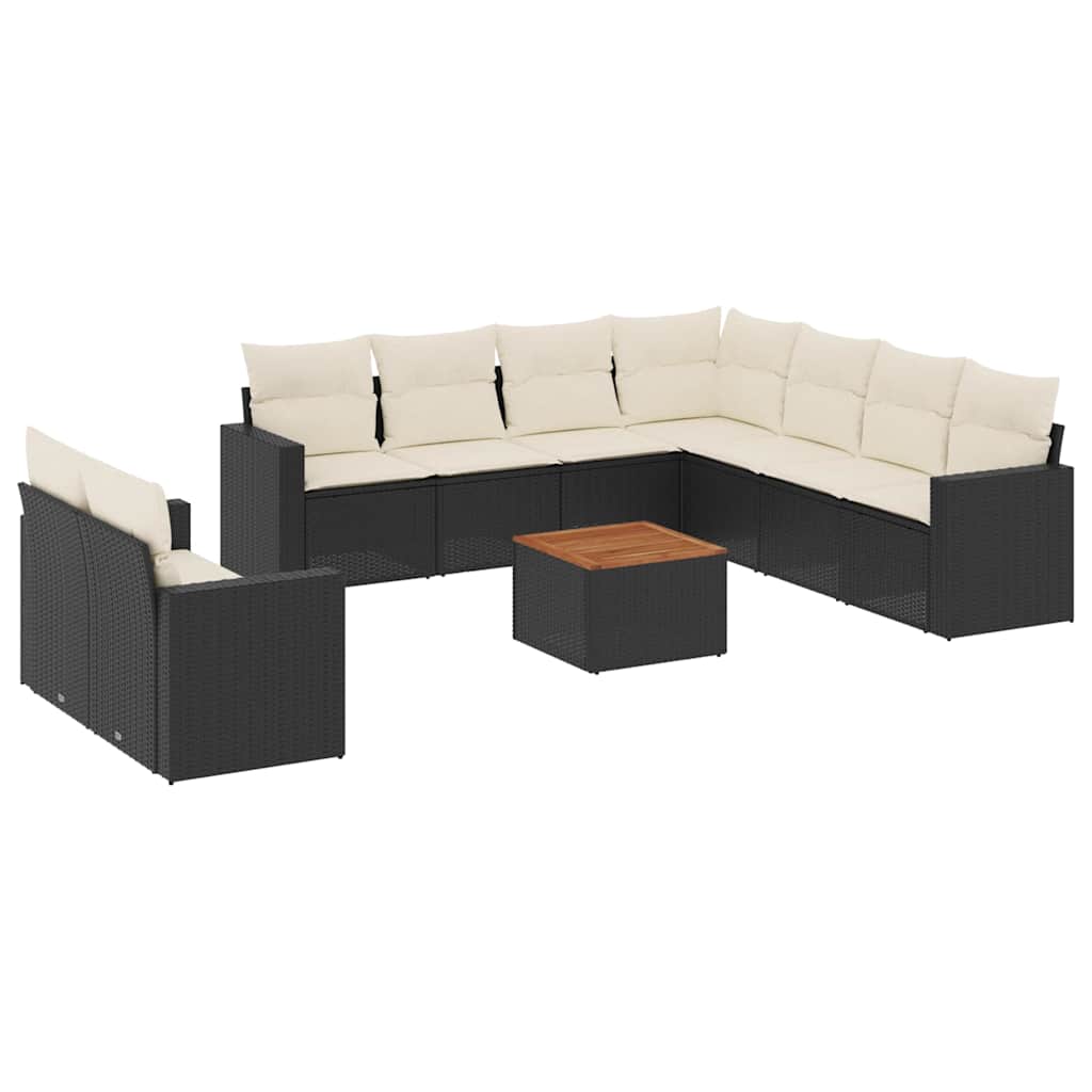 10-dijelni set vrtnih sofa s jastucima od poliratana