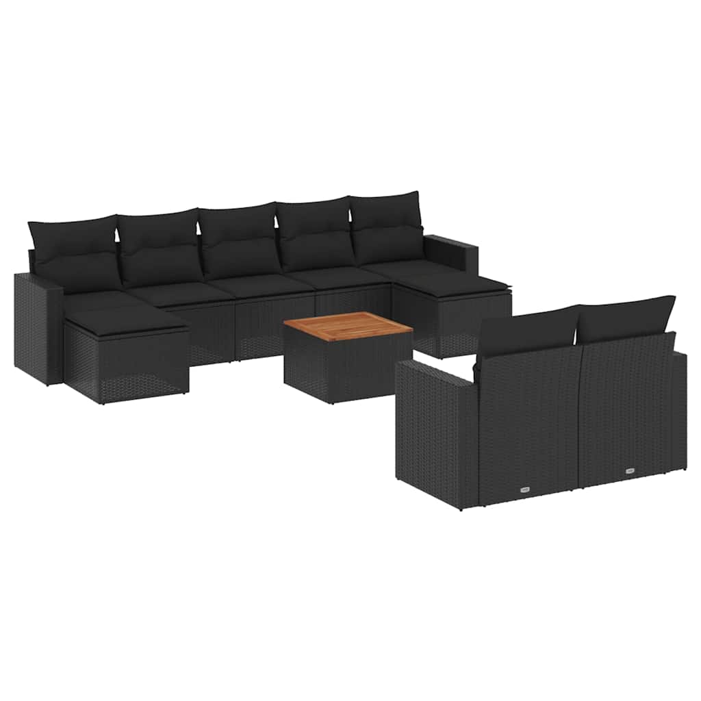 10-dijelni set vrtnih sofa od poliratana s jastucima