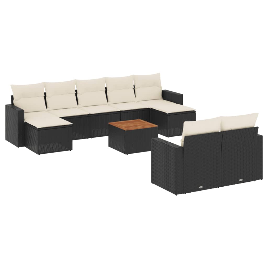 10-dijelni set vrtnih sofa od poliratana s jastucima