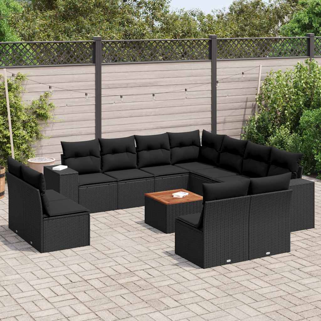 12-dijelni set vrtnih sofa od poliratana s jastucima