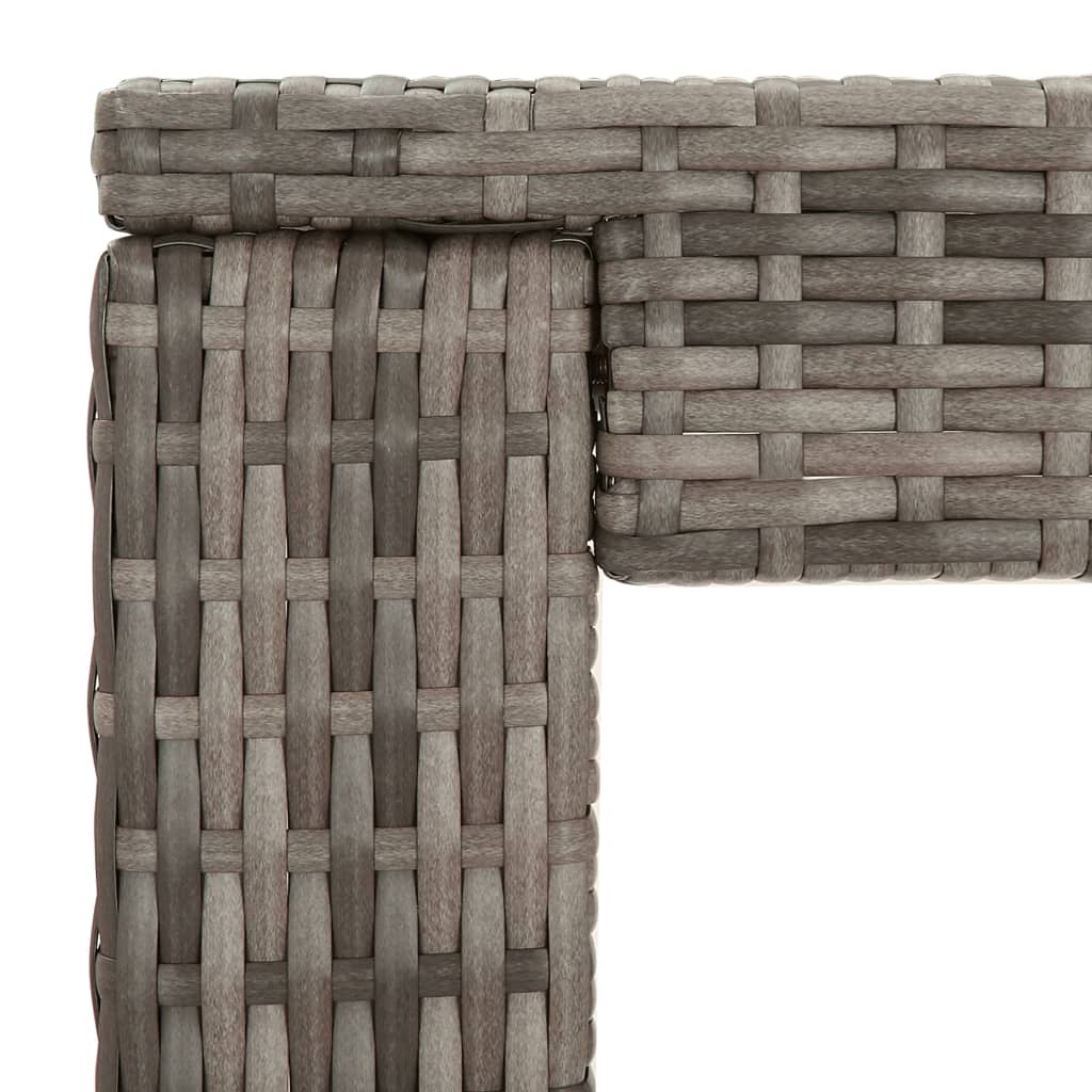 5-dijelni vrtni barski set od poliratana s jastucima sivi Siva 100 x 60.5 x 110.5 cm