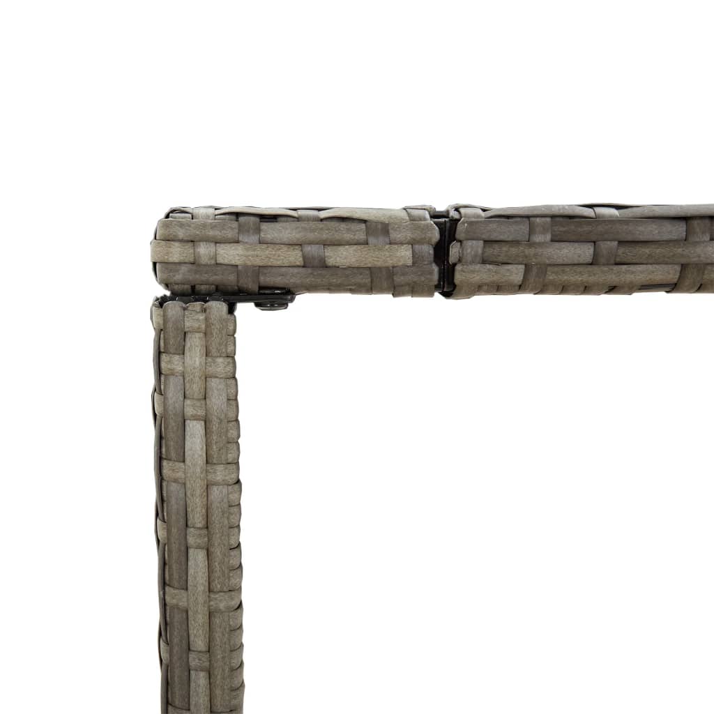 7-dijelni vrtni barski set s jastucima sivi od poliratana Siva 180 x 70 x 110 cm