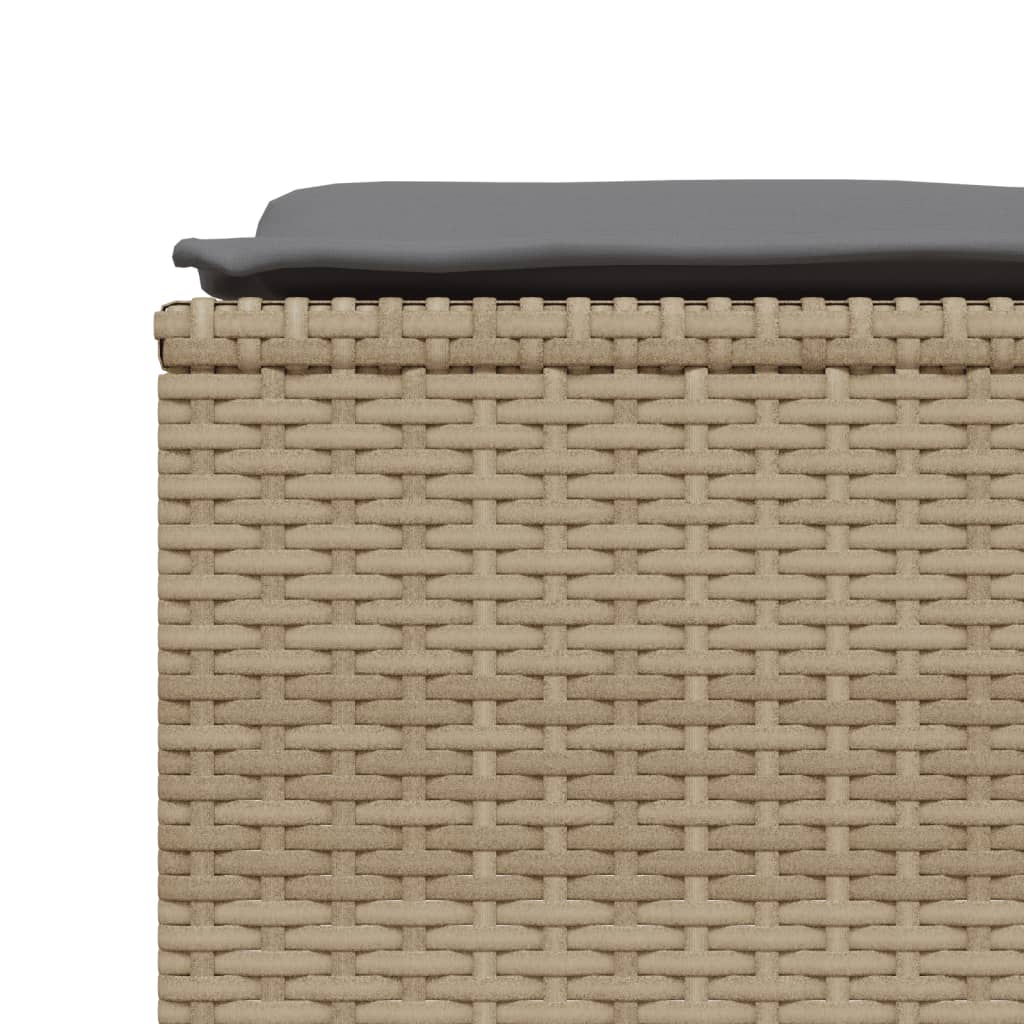 5-dijelni vrtni set sofa s jastucima bež od poliratana