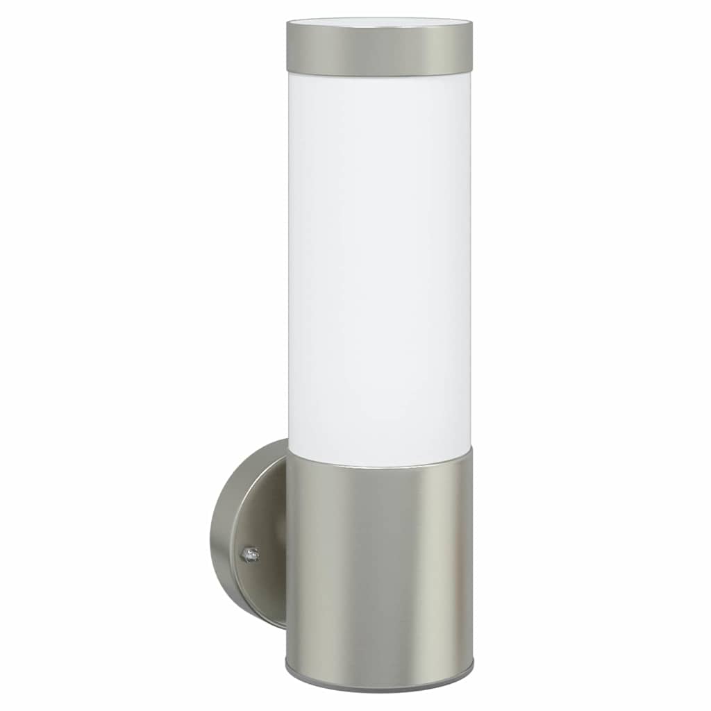Vanjska zidna lampa 2 pcs Srebrno 12 x 8,5 x 27 cm