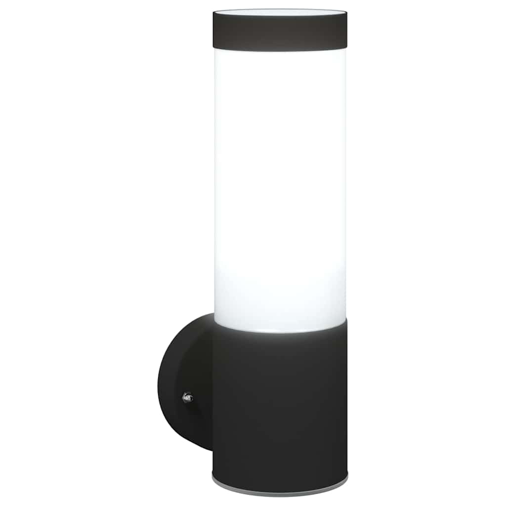Vanjska zidna lampa 2 pcs Crna 12 x 8,5 x 27 cm