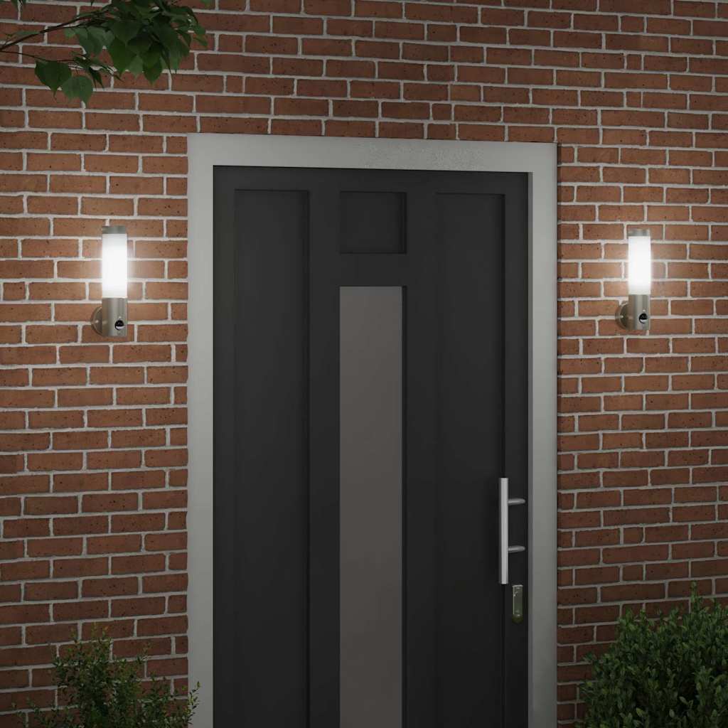 Vanjska zidna lampa 2 pcs Srebrno 12 x 8,5 x 29 cm