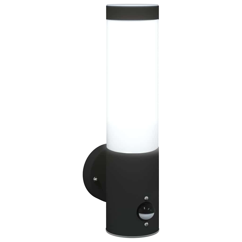 Vanjska zidna lampa 2 pcs Crna 12 x 8,5 x 29 cm