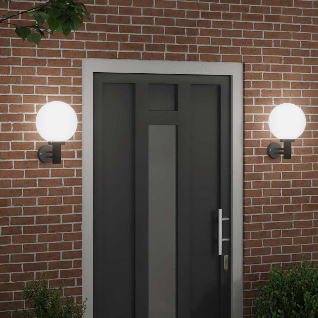 Vanjska zidna lampa 2 pcs Crna 28 x 25 x 38 cm
