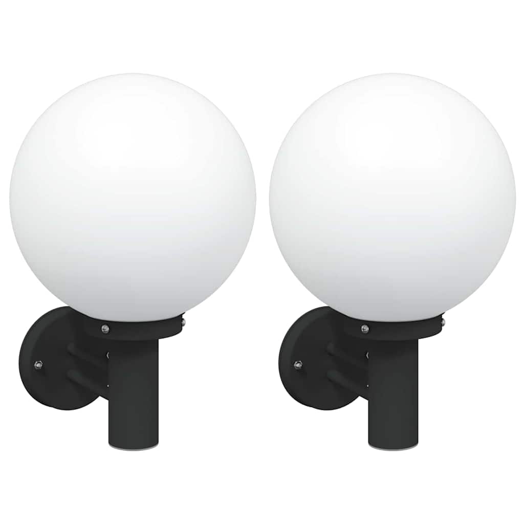 Vanjska zidna lampa 2 pcs Crna 28 x 25 x 38 cm
