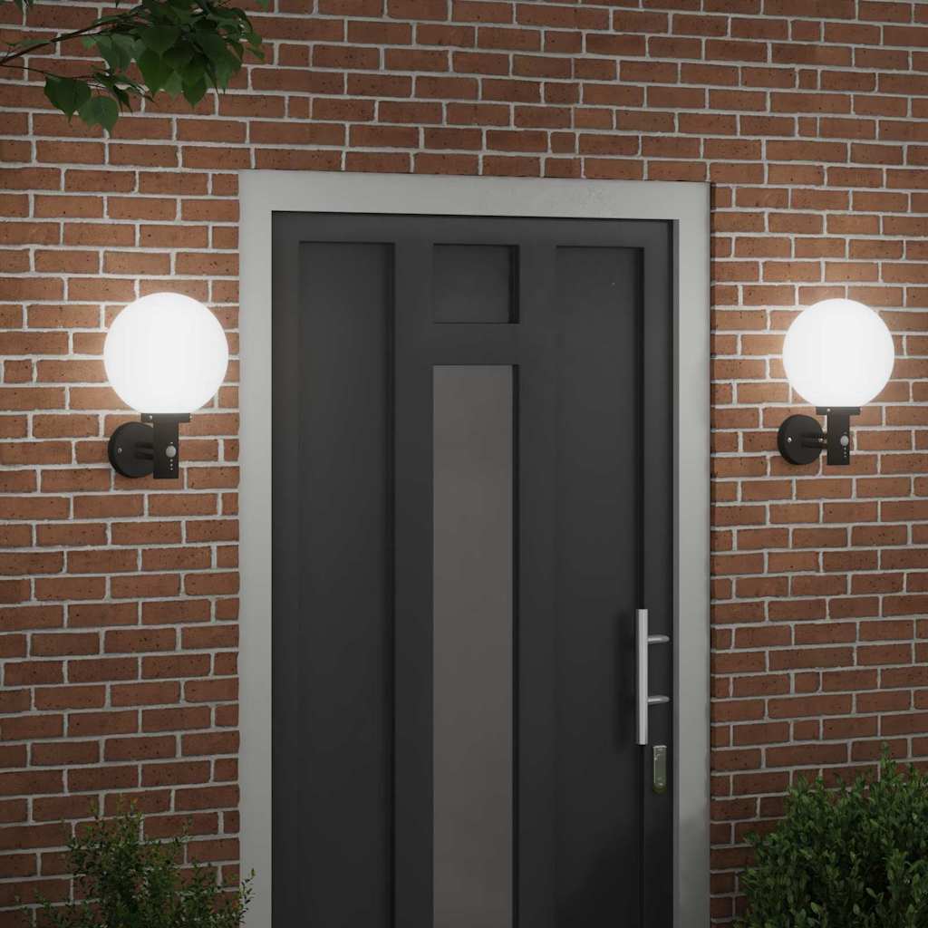 Vanjska zidna lampa 2 pcs Crna 28 x 25 x 38 cm