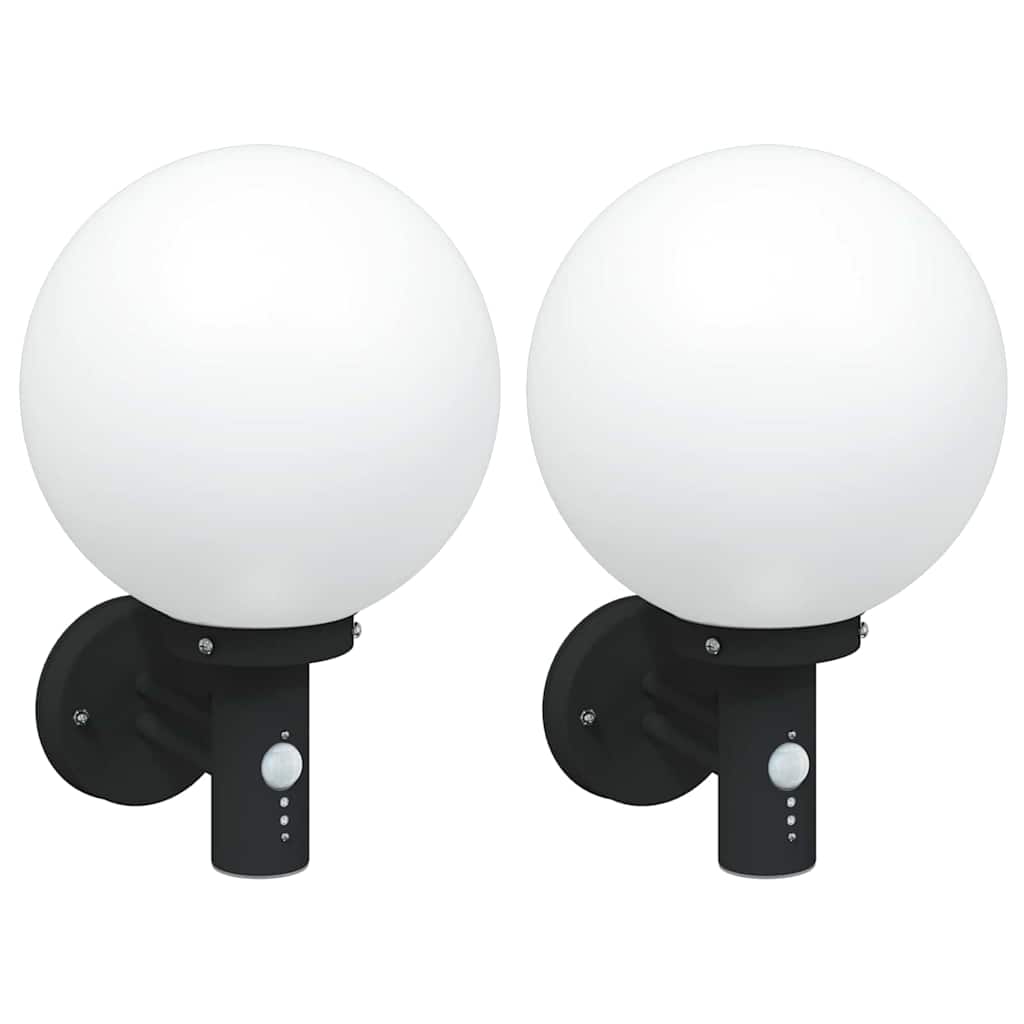 Vanjska zidna lampa 2 pcs Crna 28 x 25 x 38 cm