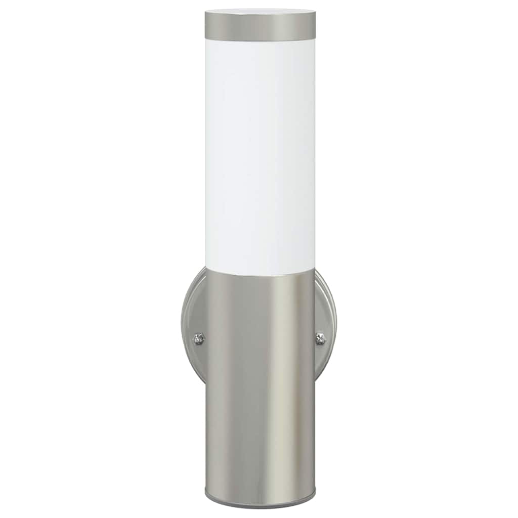 Vanjska zidna lampa 2 pcs Srebrno 15 x 7,5 x 33 cm