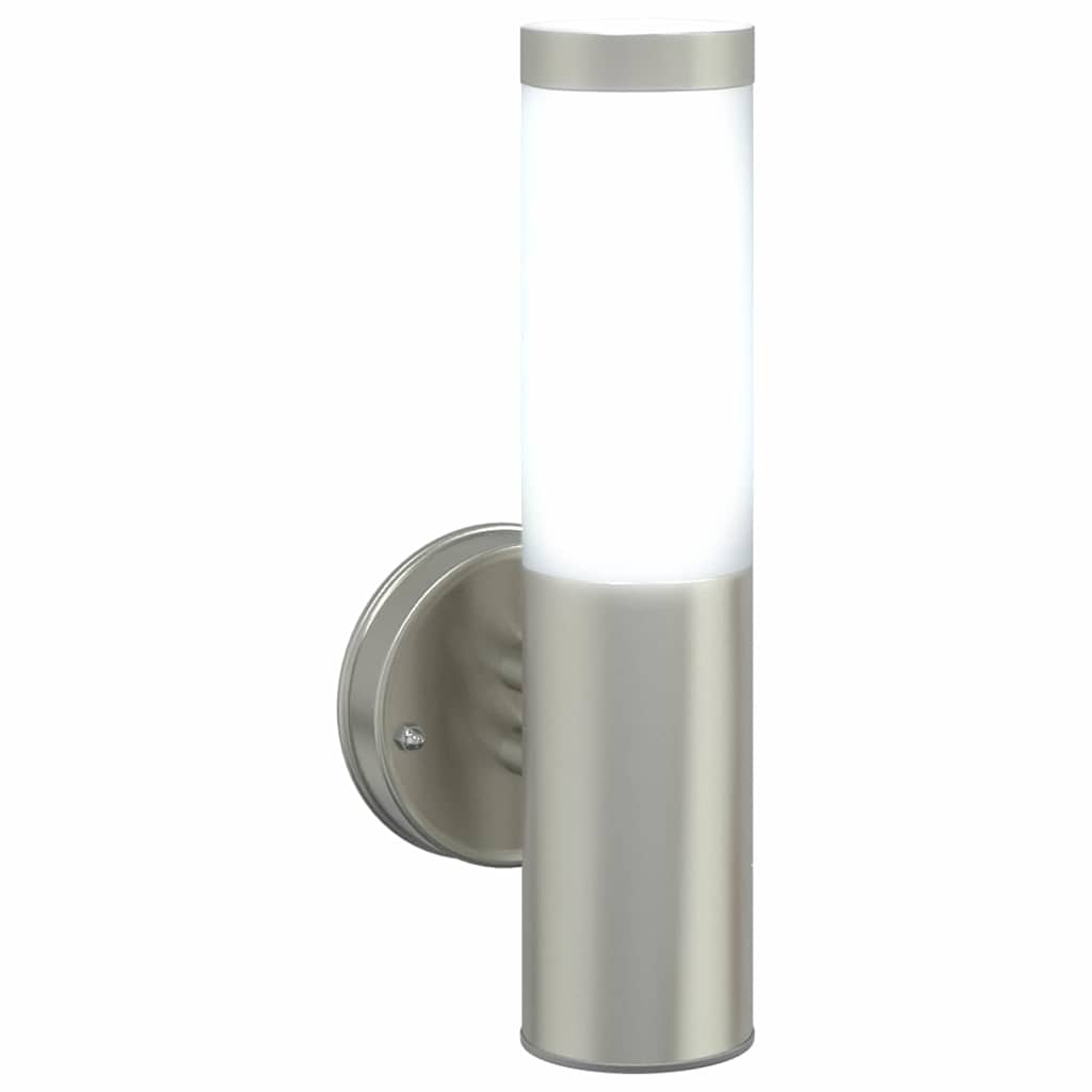 Vanjska zidna lampa 2 pcs Srebrno 15 x 7,5 x 33 cm