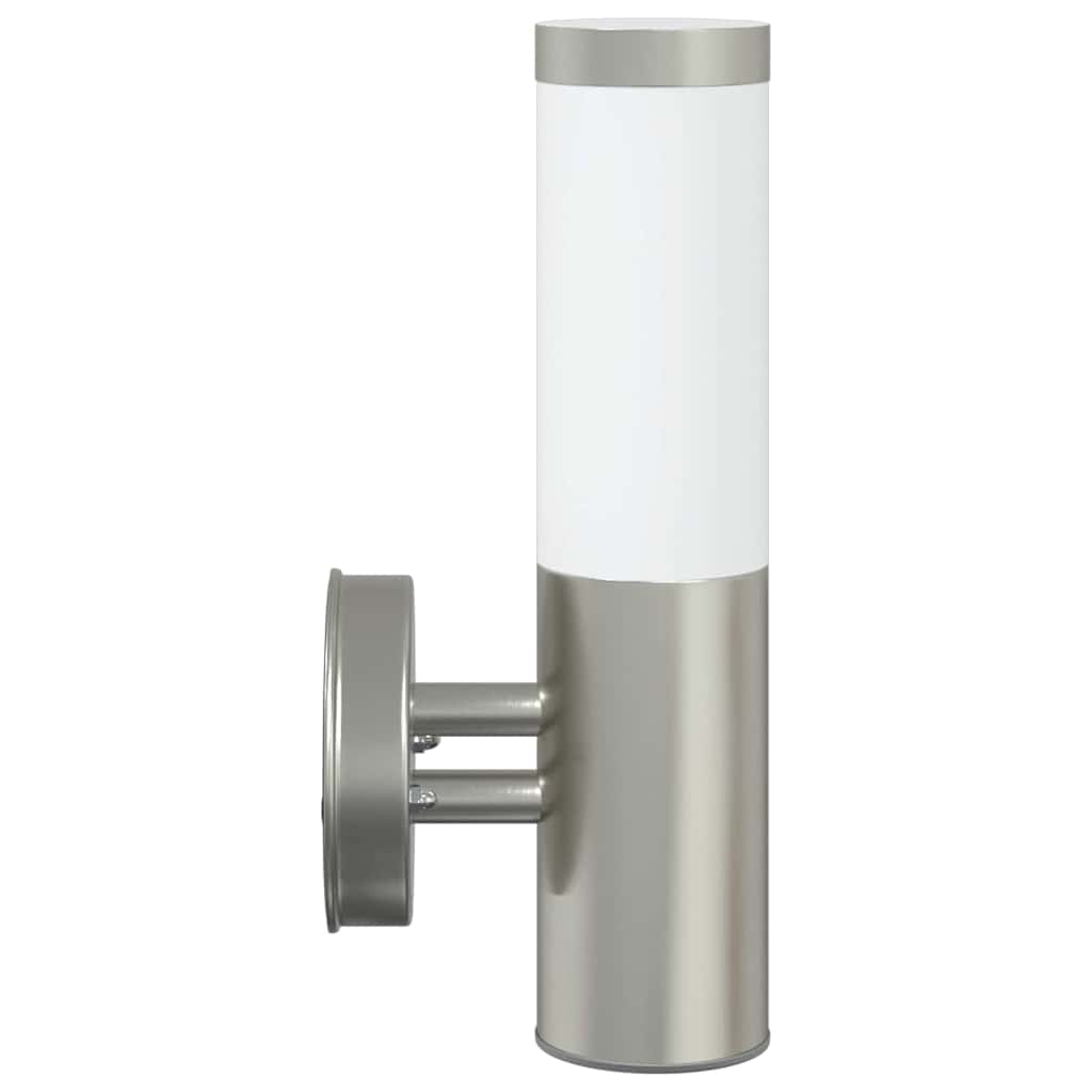 Vanjska zidna lampa 2 pcs Srebrno 15 x 7,5 x 33 cm