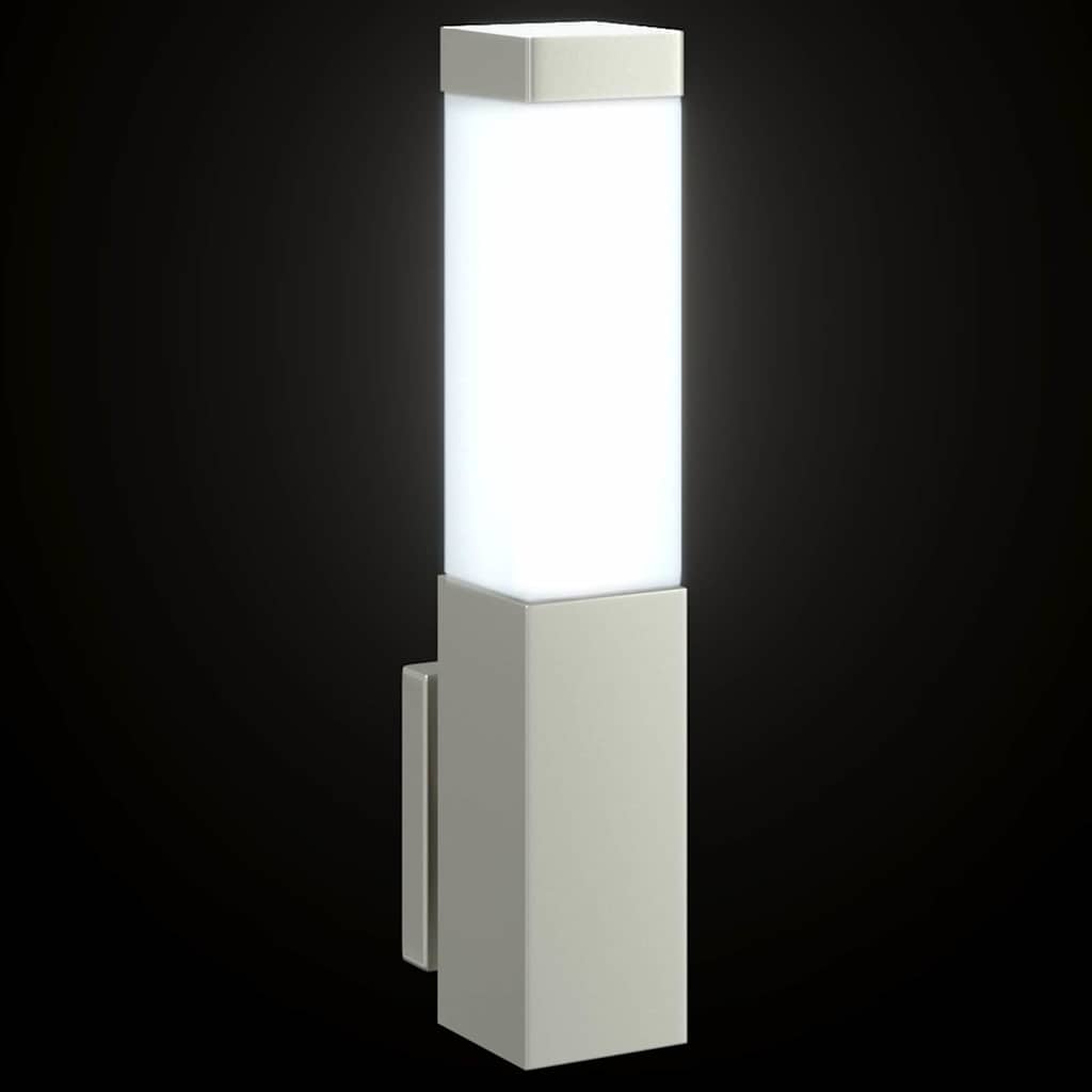 Vanjska zidna lampa 2 pcs Srebrno 10.5 x 6 x 33 cm
