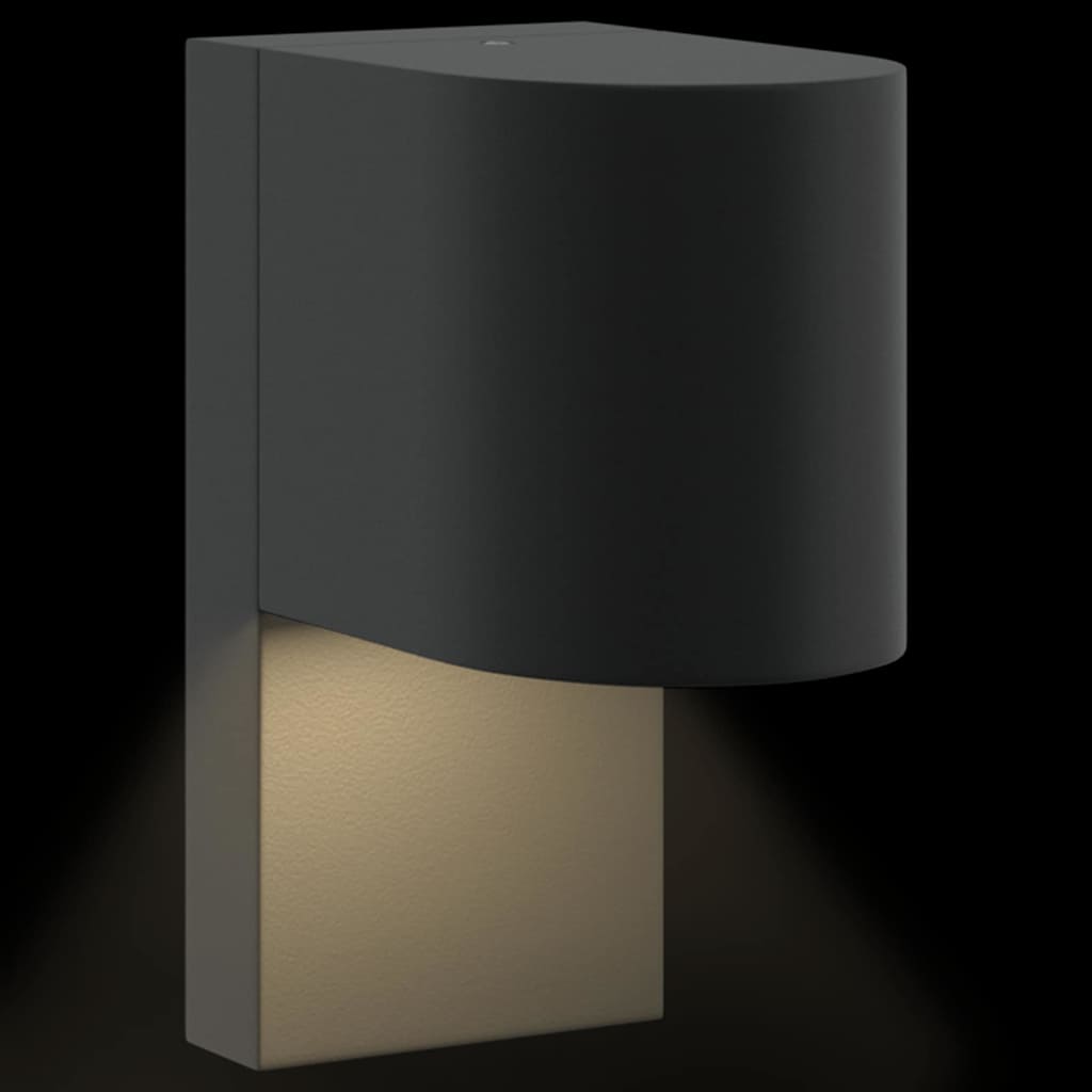 Vanjska zidna lampa Crna 12 x 7 x 15 cm Nehrđajući čelik