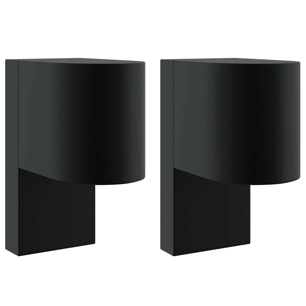 Vanjska zidna lampa 2 pcs Crna 12 x 7 x 15 cm Nehrđajući čelik