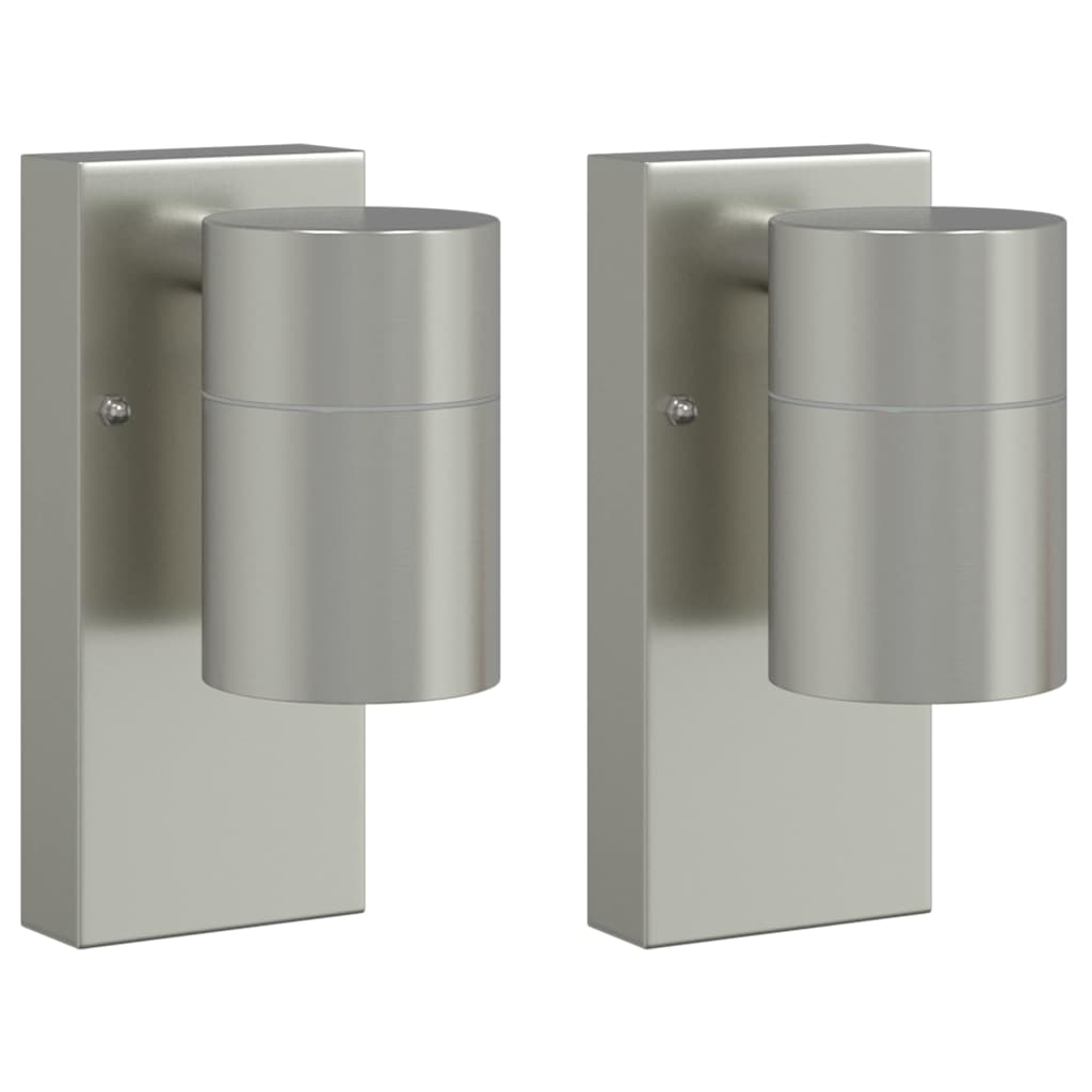 Vanjska zidna lampa 2 pcs Srebrno 6,5 x 10,5 x 16 cm