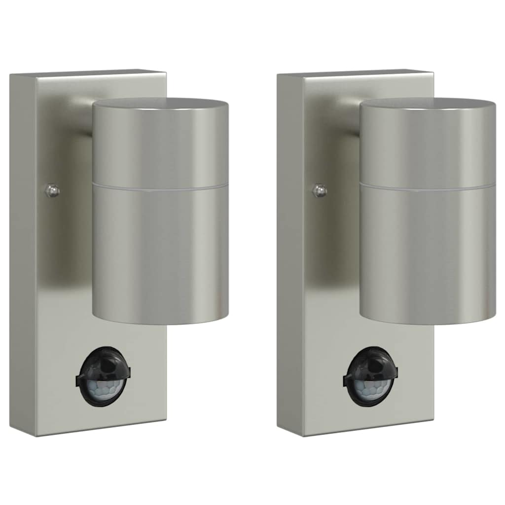 Vanjska zidna lampa 2 pcs Srebrno 6,5 x 10,5 x 16 cm