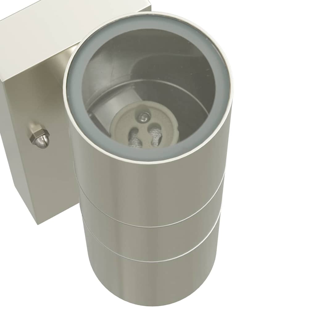 Vanjska zidna lampa 2 pcs Srebrno 7 x 10 x 22 cm