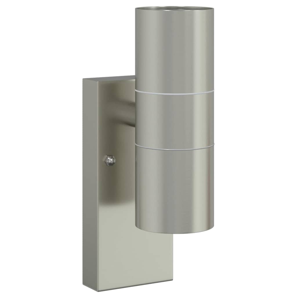 Vanjska zidna lampa 2 pcs Srebrno 7 x 10 x 22 cm