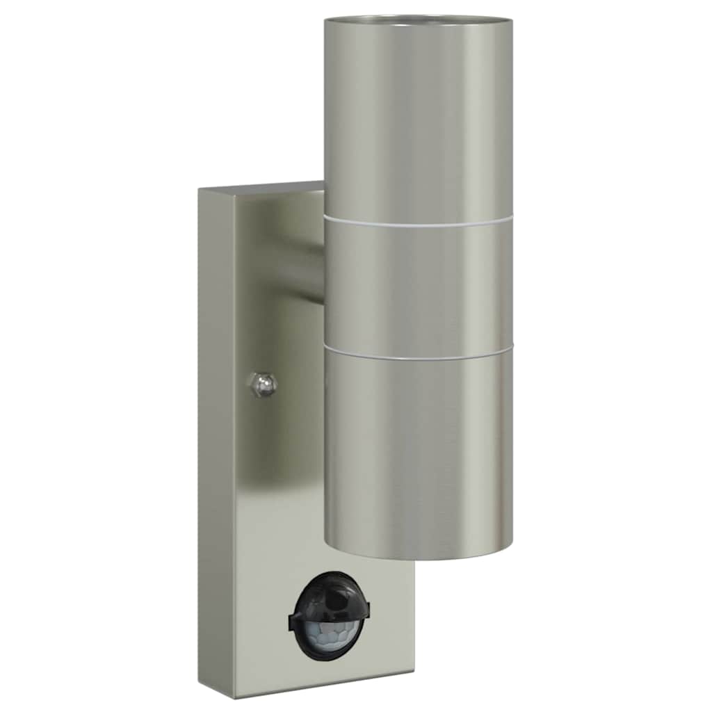 Vanjska zidna lampa 2 pcs Srebrno 7 x 10 x 22 cm