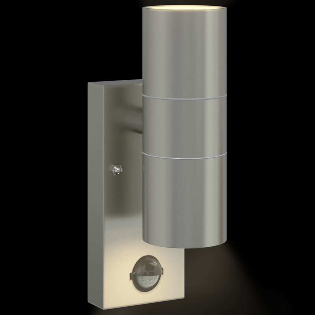 Vanjska zidna lampa 2 pcs Srebrno 7 x 10 x 22 cm