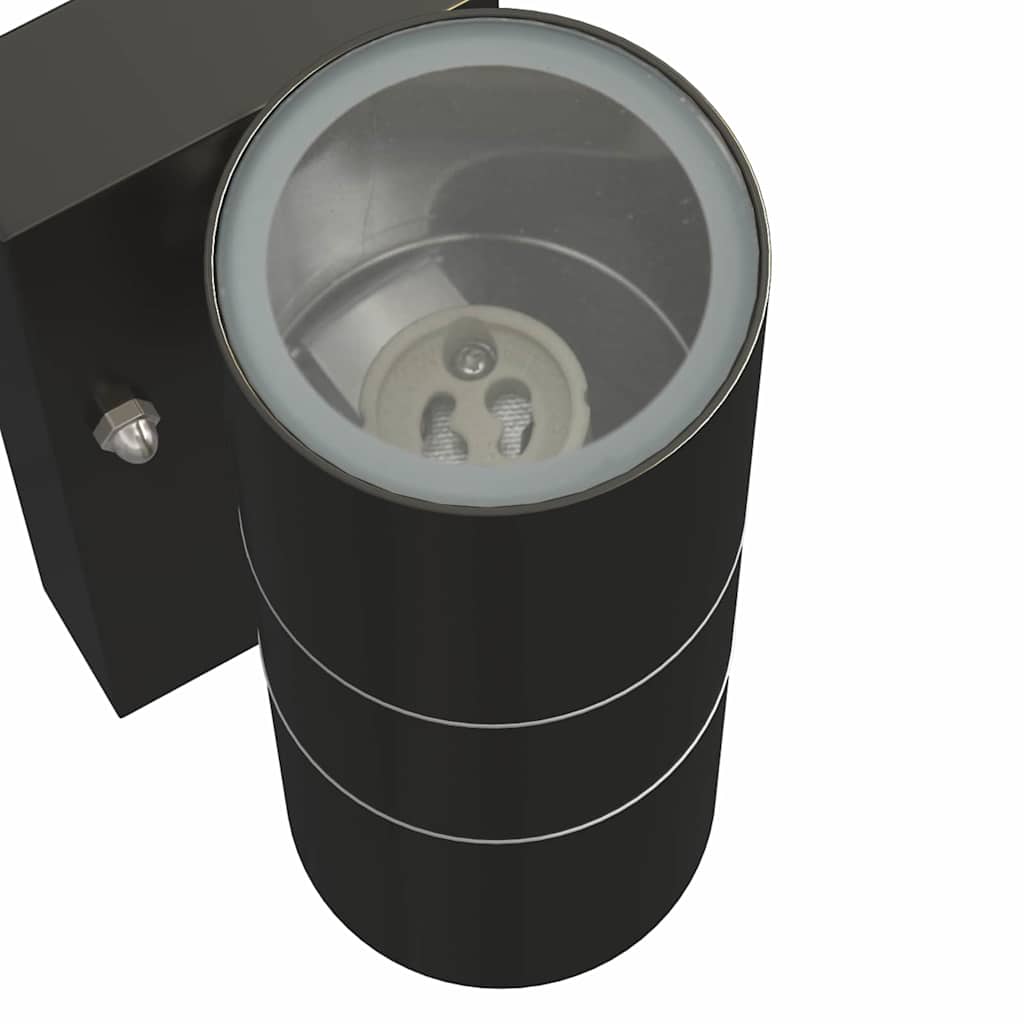 Vanjska zidna lampa 2 pcs Crna 7 x 10 x 22 cm