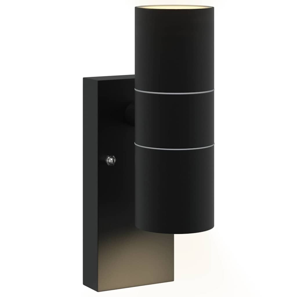 Vanjska zidna lampa 2 pcs Crna 7 x 10 x 22 cm