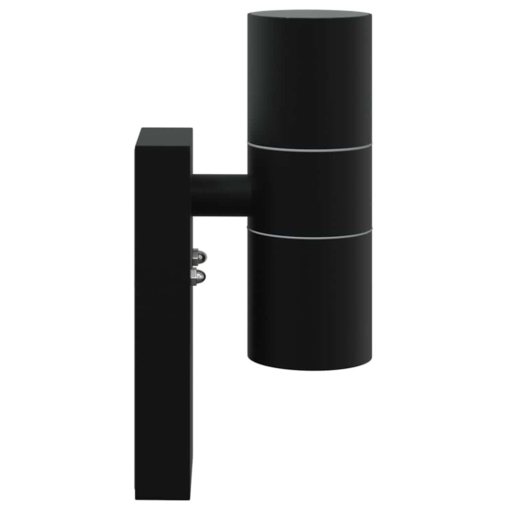 Vanjska zidna lampa 2 pcs Crna 7 x 10 x 22 cm