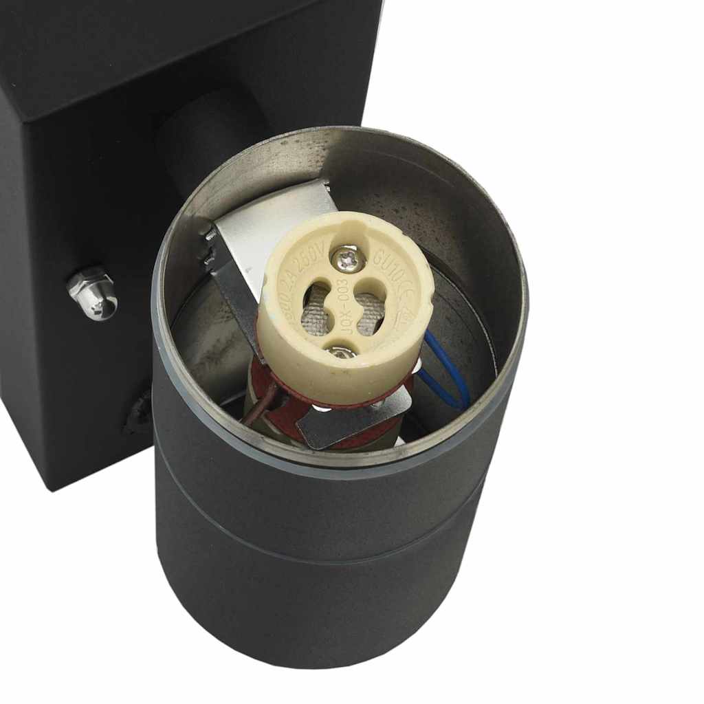 Vanjska zidna lampa 2 pcs Crna 7 x 10 x 22 cm