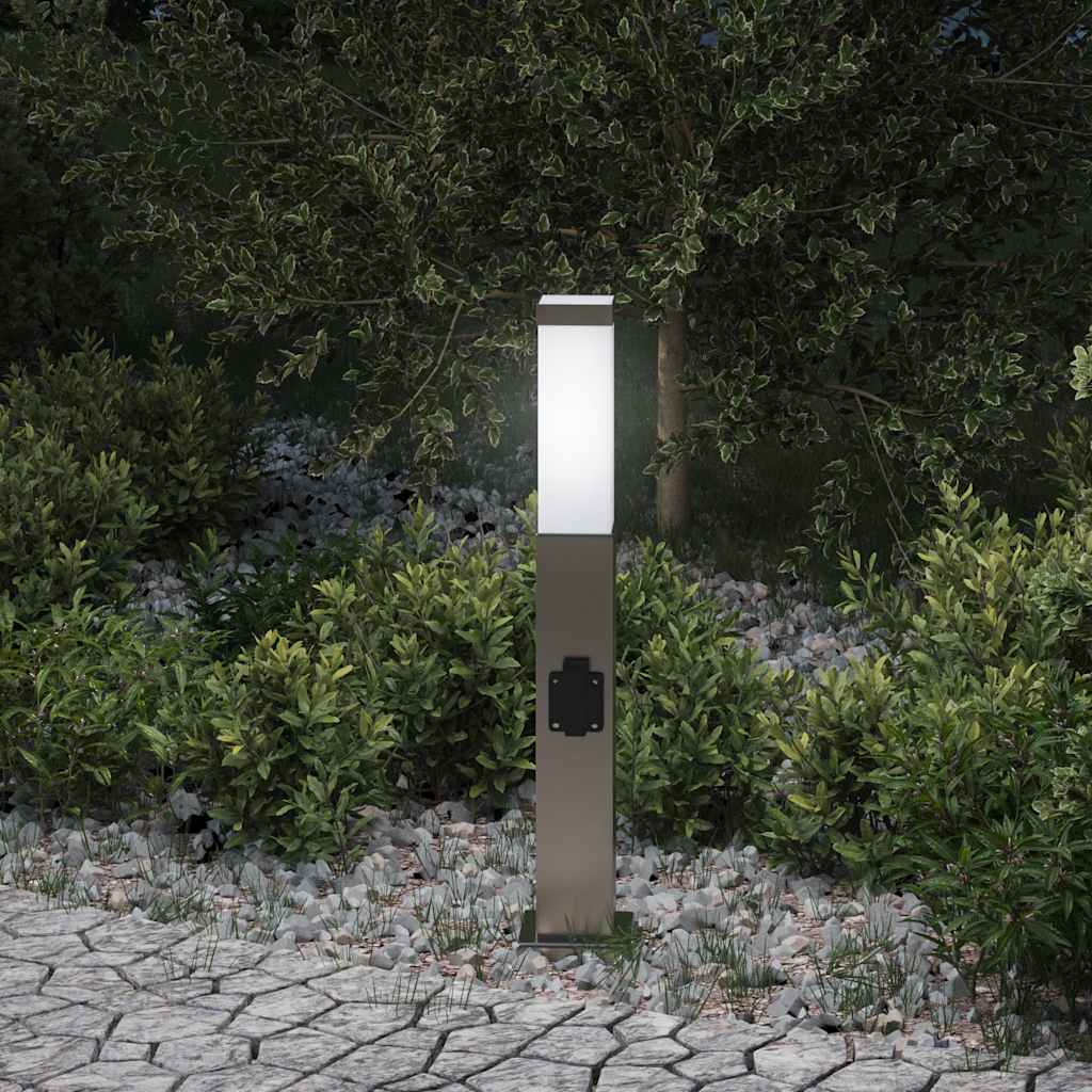 Stupić s utičnicom 50 cm od nehrđajućeg čelika IP44