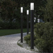 Stupić za zidne lampe 3 kom 110 cm crne IP44