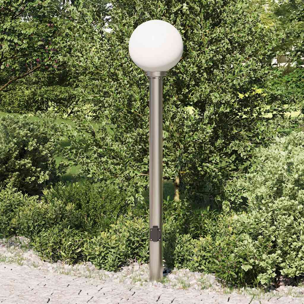 Stupić s utičnicom 120 cm od nehrđajućeg čelika IP44