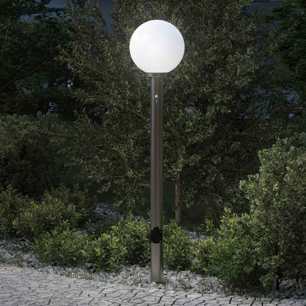 Stupić sa senzorom i utičnicom 120 cm nehrđajući čelik IP44
