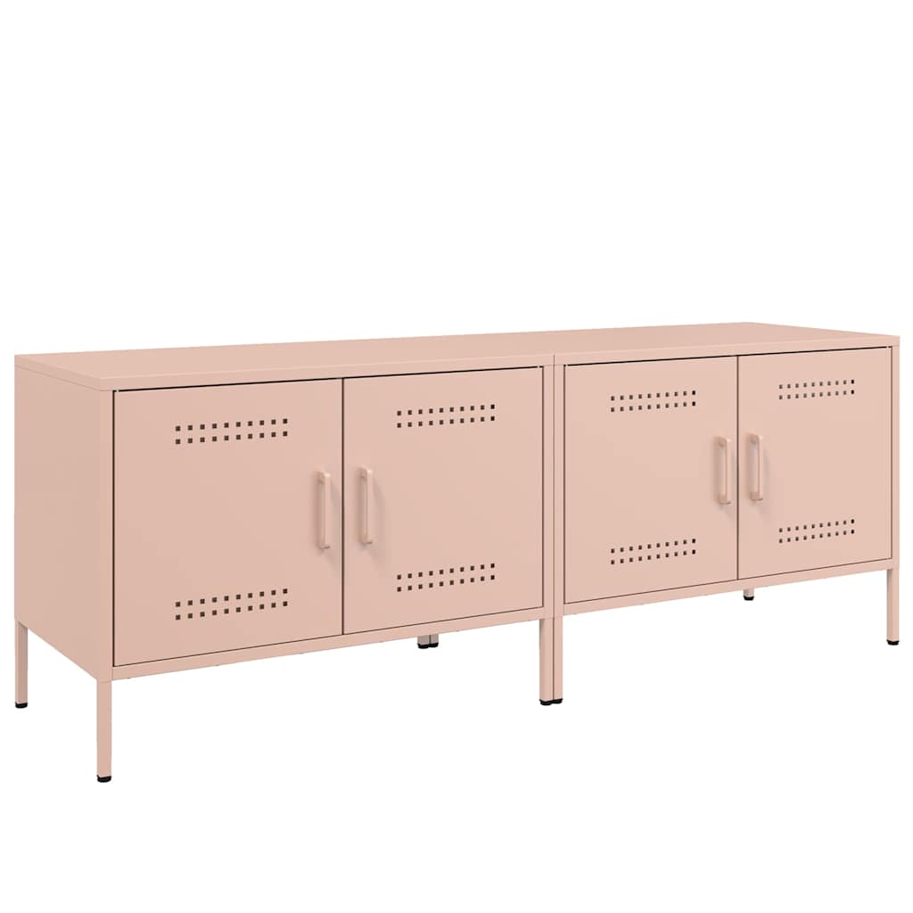 TV ormarići 2 kom ružičasti 68 x 39 x 50,5 cm čelični