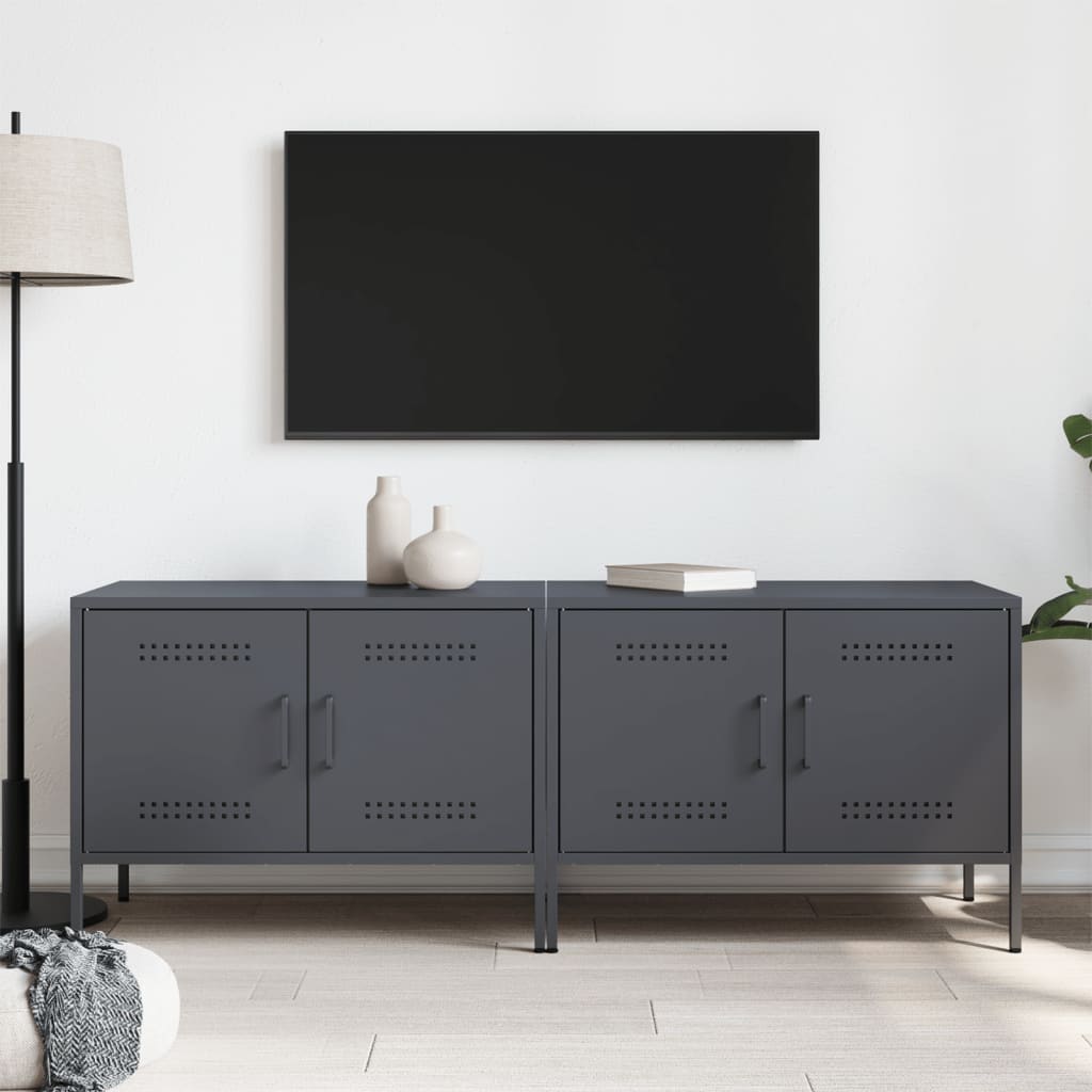 TV ormarići 2 kom antracit 68 x 39 x 50,5 cm čelični