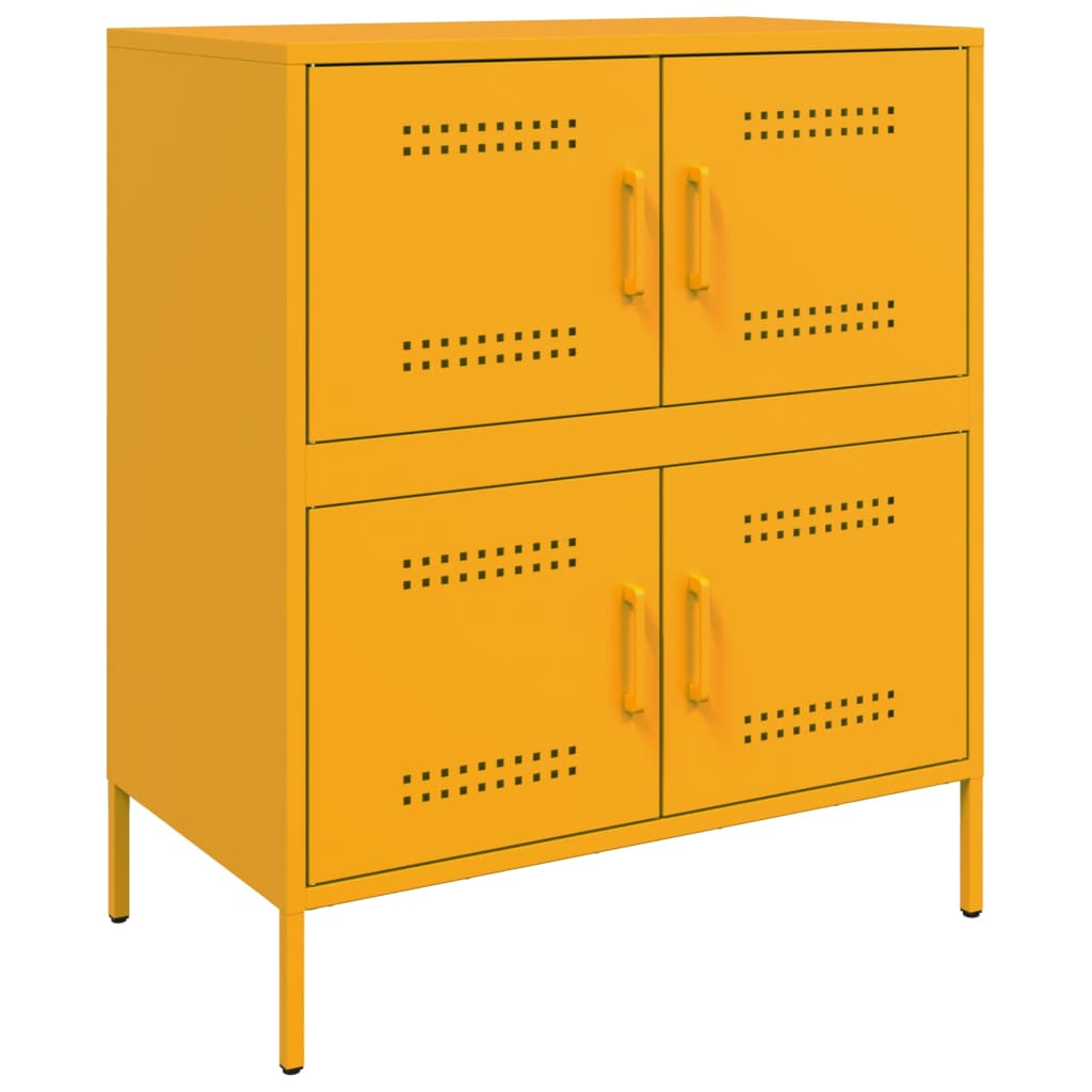 Komoda boja senfa 68 x 39 x 79 cm čelični