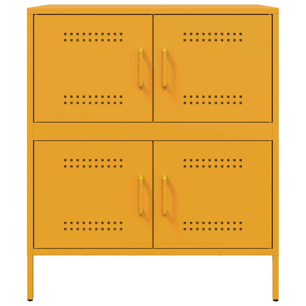 Komoda boja senfa 68 x 39 x 79 cm čelični