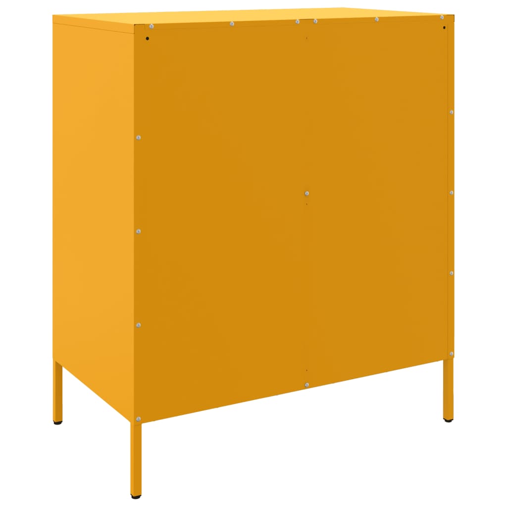 Komoda boja senfa 68 x 39 x 79 cm čelični