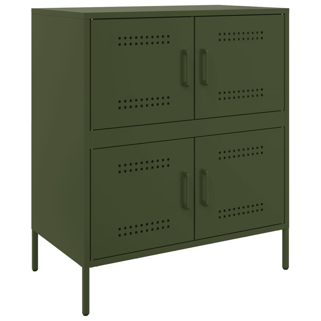Komoda maslinastozeleni 68 x 39 x 79 cm čelična