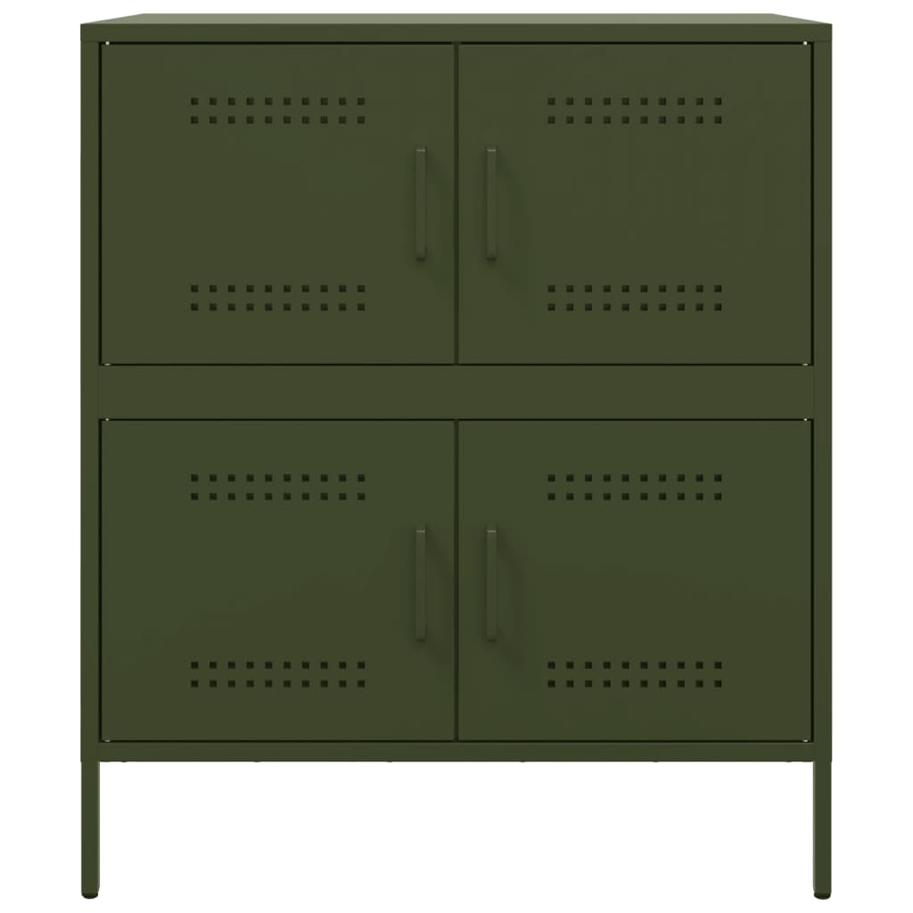 Komoda maslinastozeleni 68 x 39 x 79 cm čelična