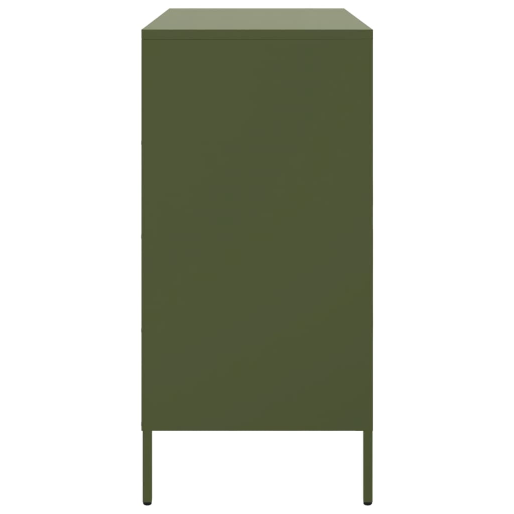 Komoda maslinastozeleni 68 x 39 x 79 cm čelična