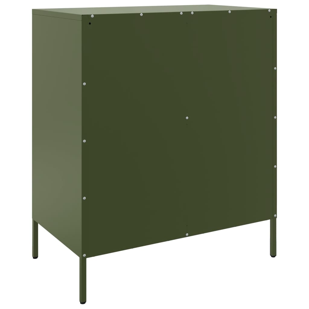 Komoda maslinastozeleni 68 x 39 x 79 cm čelična