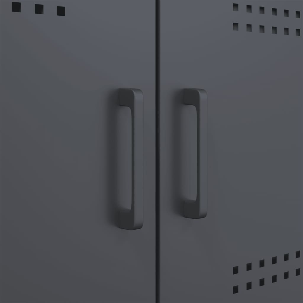 Visoka komoda antracit 67 x 39 x 113 cm čelična