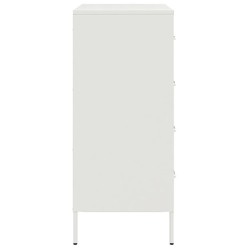 Komoda bijela 68 x 39 x 89 cm čelična