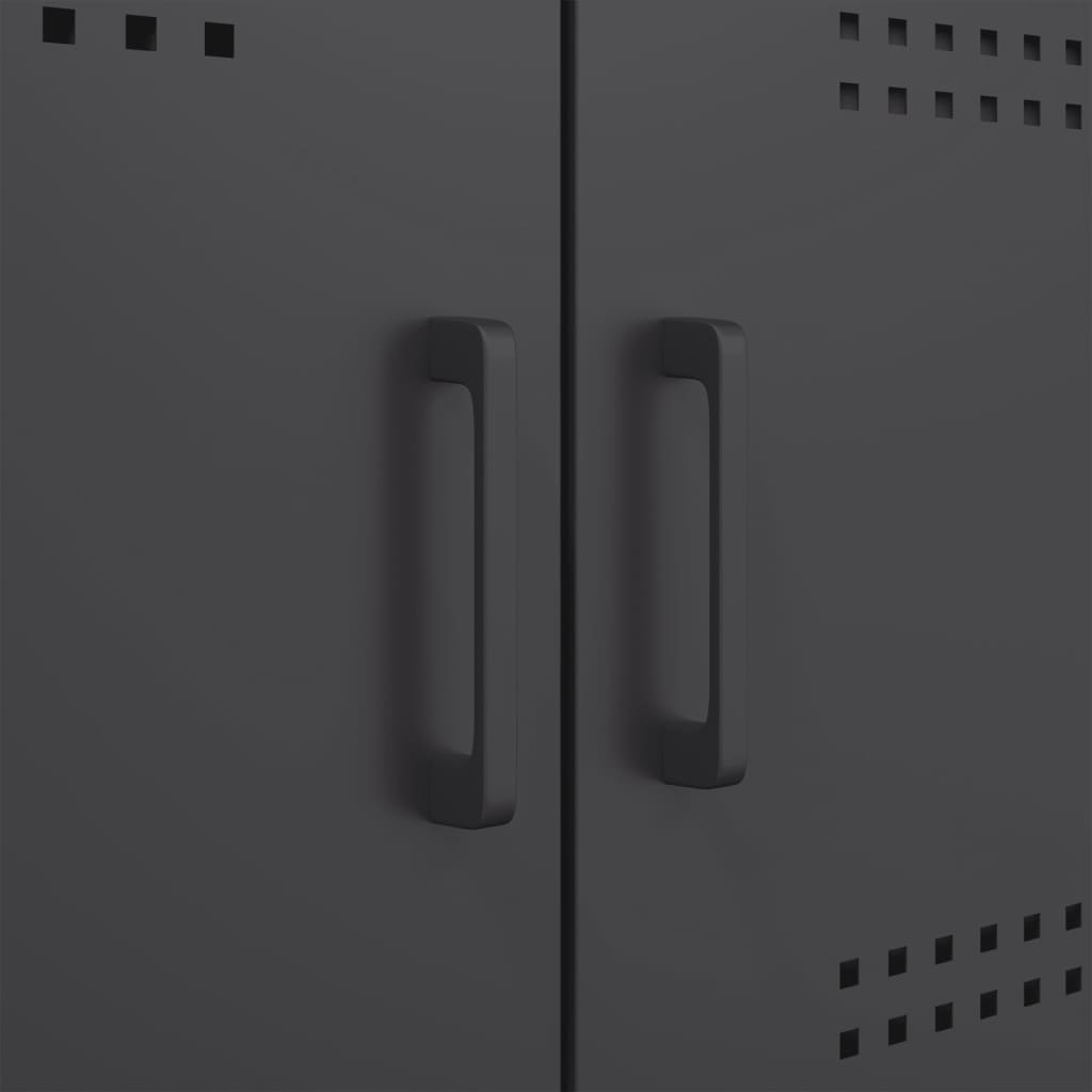 TV ormarići 2 kom crni 68 x 39 x 50,5 cm čelični